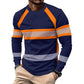 👕 50% DE RÉDUCTION 🎨 T-shirt à manches longues color block col rond – Coton doux & coupe moderne – Parfait pour un look décontracté ou un style urbain au quotidien ✨🌿