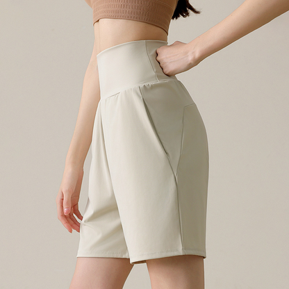 🩳 50% DE RÉDUCTION 🏃‍♀️ Short de sport femme taille haute coupe ample – Respirant & léger – Parfait pour la course, le fitness ou les journées chaudes – confortable et tendance 🌸✨