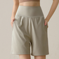 🩳 50% DE RÉDUCTION 🏃‍♀️ Short de sport femme taille haute coupe ample – Respirant & léger – Parfait pour la course, le fitness ou les journées chaudes – confortable et tendance 🌸✨