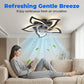 🌀 60% DE RÉDUCTION 🌸 Ventilateur de plafond en forme de fleur avec lumière & télécommande – Design élégant, silencieux & 3 vitesses – parfait pour chambre ou salon 💡✨