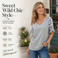 👚 50% DE RÉDUCTION 🐆 Top décolleté en V imprimé léopard – Coupe fluide & légère – Parfait pour un look casual ou une soirée tendance – confortable et féminin 🌿✨