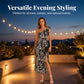 👗 50% DE RÉDUCTION ☀️ Robe midi dos nu fendue – Tissu fluide & coupe élégante – Parfaite pour l’été, les soirées ou un look chic au quotidien – légère et confortable 🌊✨