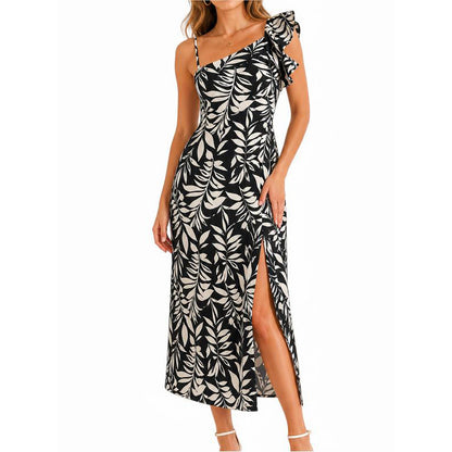👗 50% DE RÉDUCTION ☀️ Robe midi dos nu fendue – Tissu fluide & coupe élégante – Parfaite pour l’été, les soirées ou un look chic au quotidien – légère et confortable 🌊✨