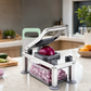 🔪 50% DE RÉDUCTION 🥗 Hachoir alimentaire multifonction 9 lames avec bac de rangement – Bols empilables & couvercles – Parfait pour hacher, mixer ou râper – idéal pour légumes, fruits ou fromage – gain de temps et de place ✨🍽️