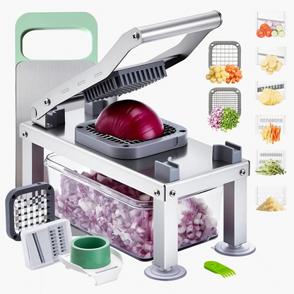 🔪 50% DE RÉDUCTION 🥗 Hachoir alimentaire multifonction 9 lames avec bac de rangement – Bols empilables & couvercles – Parfait pour hacher, mixer ou râper – idéal pour légumes, fruits ou fromage – gain de temps et de place ✨🍽️