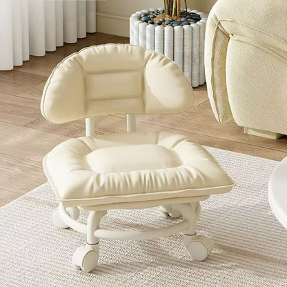 🪑 50% DE RÉDUCTION 🔥 Tabouret bas roulant avec dossier – Rembourré & roulettes silencieuses – Idéal pour atelier, garage ou bureau – confortable et facile à déplacer 🛠️✨