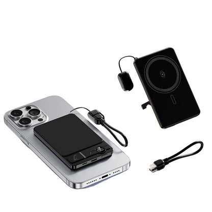 🔋 50% DE RÉDUCTION ✨ Chargeur portable magnétique 3 en 1 – Sans fil & support intégré – Ultra-fin, idéal pour iPhone, montre ou écouteurs – recharge rapide et nomade 📱⌚🎧✨