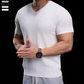 👕 60% DE RÉDUCTION 🌬️ T-shirt en maille col V respirant – Léger, doux & coupe décontractée – Idéal pour l’été, le sport ou le quotidien – confortable et moderne ✨☀️