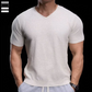 👕 60% DE RÉDUCTION 🌬️ T-shirt en maille col V respirant – Léger, doux & coupe décontractée – Idéal pour l’été, le sport ou le quotidien – confortable et moderne ✨☀️