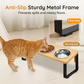 🐱 50% DE RÉDUCTION 🐶 Gamelle surélevée en bois – 2 bols anti-basculement – Respecte le dos, idéale pour une position d’alimentation saine – design stable et naturel 🐾🌿✨