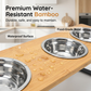 🐱 50% DE RÉDUCTION 🐶 Gamelle surélevée en bois – 2 bols anti-basculement – Respecte le dos, idéale pour une position d’alimentation saine – design stable et naturel 🐾🌿✨