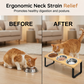 🐱 50% DE RÉDUCTION 🐶 Gamelle surélevée en bois – 2 bols anti-basculement – Respecte le dos, idéale pour une position d’alimentation saine – design stable et naturel 🐾🌿✨