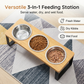 🐱 50% DE RÉDUCTION 🐶 Gamelle surélevée en bois – 2 bols anti-basculement – Respecte le dos, idéale pour une position d’alimentation saine – design stable et naturel 🐾🌿✨