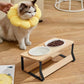 🐱 50% DE RÉDUCTION 🐶 Gamelle surélevée en bois – 2 bols anti-basculement – Respecte le dos, idéale pour une position d’alimentation saine – design stable et naturel 🐾🌿✨