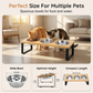 🐱 50% DE RÉDUCTION 🐶 Gamelle surélevée en bois – 2 bols anti-basculement – Respecte le dos, idéale pour une position d’alimentation saine – design stable et naturel 🐾🌿✨