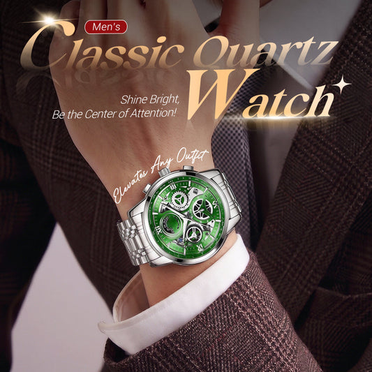 ⌚ 50% DE RÉDUCTION ⏰ Montre à quartz classique pour homme – Cadran épuré & bracelet en cuir – Design intemporel, parfaite pour le bureau ou les occasions spéciales – élégance et précision ✨🕰️