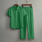 👔 50% DE RÉDUCTION 🔥 Ensemble homme 2 pièces texturé – Chemise & pantalon décontracté – Coupe coordonnée & respirante – parfait pour voyager ou un look soigné au quotidien ✨🧳🌿