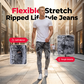 👖 50% DE RÉDUCTION 🔥 Jean slim déchiré stretch pour homme – Denim distressed & coupe moderne – Look tendance, confortable au quotidien – parfait pour un style urbain ou décontracté ✨🛒