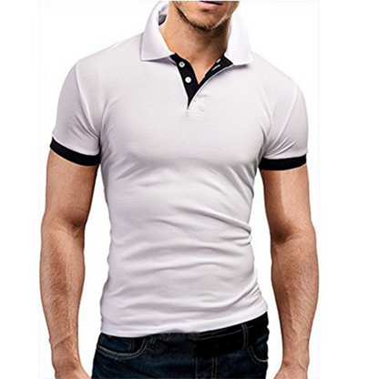 👔 50% DE RÉDUCTION 🌊 Chemise à col manches courtes avec liserés contrastants – Tissu léger & coupe moderne – Parfaite pour l’été, le bureau ou les sorties – look décontracté et soigné ✨☀️