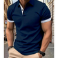 👔 50% DE RÉDUCTION 🌊 Chemise à col manches courtes avec liserés contrastants – Tissu léger & coupe moderne – Parfaite pour l’été, le bureau ou les sorties – look décontracté et soigné ✨☀️