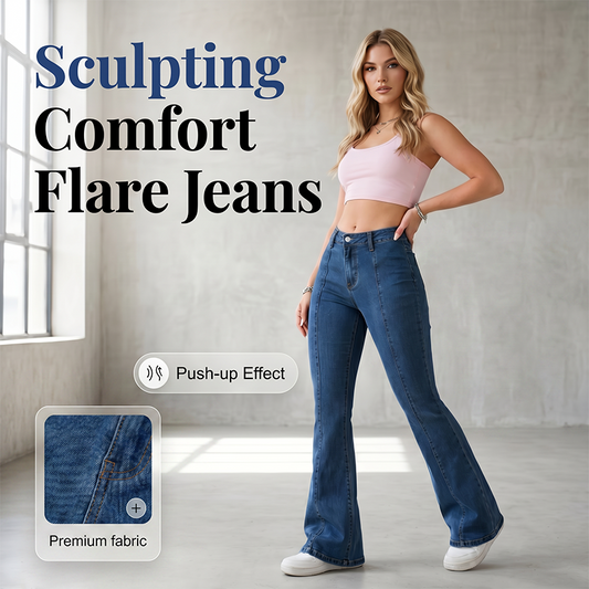 👖 50% DE RÉDUCTION ⏳ Jean évasé stretch coupe slim – Denim confortable & silhouette allongée – Look rétro moderne, idéal pour le quotidien ou les sorties – élégant et flatteur ✨🌸