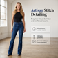 👖 50% DE RÉDUCTION ⏳ Jean évasé stretch coupe slim – Denim confortable & silhouette allongée – Look rétro moderne, idéal pour le quotidien ou les sorties – élégant et flatteur ✨🌸