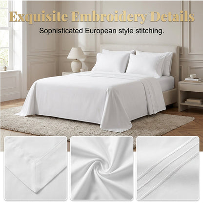 🛏️ 50% DE RÉDUCTION ⏰ Parure de lit européenne brodée de luxe – Tissu doux, finition raffinée – Apporte une touche d’élégance à votre chambre – confortable et respirante 🌙🌸✨