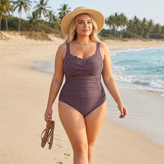 👙 50% DE RÉDUCTION 🌊 Maillot de bain une pièce classique grande taille – Coupe confortable & maintien doux – Idéal pour la plage, la piscine ou les vacances – élégant et flatteur ☀️💖✨