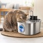 🐱 50% DE RÉDUCTION 💧 Fontaine à eau 3,2L en inox – Sans fil & avec filtre – Silencieuse, hygiénique & facile à nettoyer – eau fraîche toute la journée 🐶✨🌿