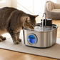 🐱 50% DE RÉDUCTION 💧 Fontaine à eau 3,2L en inox – Sans fil & avec filtre – Silencieuse, hygiénique & facile à nettoyer – eau fraîche toute la journée 🐶✨🌿