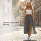👗 60% DE RÉDUCTION 🌹 Jupe fendue taille haute à fleurs ditsy – Fluide, légère & romantique – Parfaite pour l’été, les soirées ou un look bohème chic – féminine et élégante ✨🌸🌿