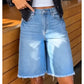 🩳 50% DE RÉDUCTION 🔥 Short jean taille haute à franges – Stylé, confortable & polyvalent – Parfait pour l’été, les festivals ou un look décontracté – denim doux et tendance ✨🌸