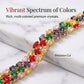 💎 50% DE RÉDUCTION 🌸 Bracelet tennis multicolore élégant pour femme – Strass & finition dorée – Lumineux, raffiné & polyvalent – parfait pour le quotidien ou les occasions spéciales ✨💖🌿