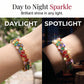 💎 50% DE RÉDUCTION 🌸 Bracelet tennis multicolore élégant pour femme – Strass & finition dorée – Lumineux, raffiné & polyvalent – parfait pour le quotidien ou les occasions spéciales ✨💖🌿