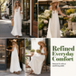 👗 50% DE RÉDUCTION 🌸 Robe maxi élégante à épaules drapées – Tissu fluide & coupe raffinée – Parfaite pour les soirées, les mariages ou un look chic au quotidien – confortable et intemporelle ✨💃🌿