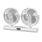 🌀 50% DE RÉDUCTION 🌬️ Ventilateur de plafond oscillant à double tête – 3 vitesses & télécommande – Double flux d’air, idéal pour les grandes pièces – silencieux et moderne 💡✨🏠