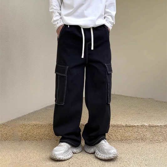 👖 50% DE RÉDUCTION 🧵 Jean cargo large utilitaire – Coupe ample, poches fonctionnelles & denim robuste – Parfait pour un look urbain ou décontracté – confortable et pratique ✨🛠️🌿