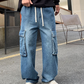👖 50% DE RÉDUCTION 🧵 Jean cargo large utilitaire – Coupe ample, poches fonctionnelles & denim robuste – Parfait pour un look urbain ou décontracté – confortable et pratique ✨🛠️🌿