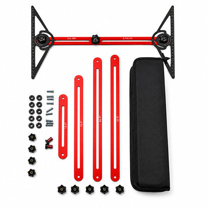 📐 50% DE RÉDUCTION! 🔨 Kit de traçage menuiserie – Aluminium anodisé & règles d'extension ✨