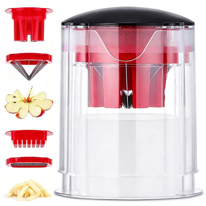 🔪 60% DE RÉDUCTION 🍓 Hachoir multifonction légumes & fruits – Lames en acier inoxydable – Idéal pour préparer rapidement salades, soupes ou smoothies – compact, facile à nettoyer & sûr 🥗✨⚡