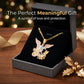 👼 50% DE RÉDUCTION 🎁 Collier pendentif ange gardien tricolore – Fini doré, délicat & symbolique – Porte-bonheur, parfait pour soi-même ou en cadeau – élégant au quotidien ✨💛🕊️