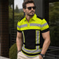 👔 50% DE RÉDUCTION ⏰ Chemise homme manches courtes haute visibilité réfléchissante – Bande réfléchissante & respirante – Idéale pour le travail, le chantier ou les sorties nocturnes – sécurité et confort au quotidien ✨🦺🌙