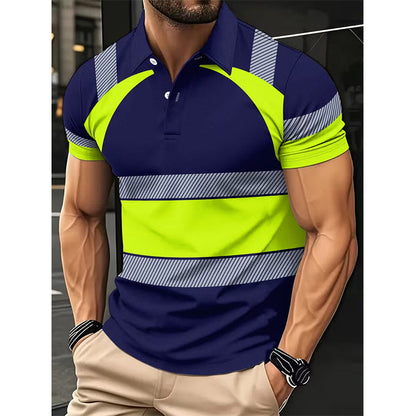 👔 50% DE RÉDUCTION ⏰ Chemise homme manches courtes haute visibilité réfléchissante – Bande réfléchissante & respirante – Idéale pour le travail, le chantier ou les sorties nocturnes – sécurité et confort au quotidien ✨🦺🌙