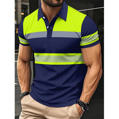 👔 50% DE RÉDUCTION ⏰ Chemise homme manches courtes haute visibilité réfléchissante – Bande réfléchissante & respirante – Idéale pour le travail, le chantier ou les sorties nocturnes – sécurité et confort au quotidien ✨🦺🌙