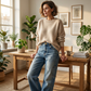 👖 50% DE RÉDUCTION 🌸 Jean décontracté pour femme – Coupe ample & jambes droites – Denim confortable, look casual chic – parfait pour le quotidien ou les sorties – intemporel et facile à assortir ✨🛒🌿