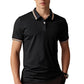 👕 50% DE RÉDUCTION ⚡ T-shirt homme manches courtes à séchage rapide – Col contrastant & coupe moderne – Léger, respirant – idéal pour le sport, les loisirs ou les journées chaudes ✨☀️💪