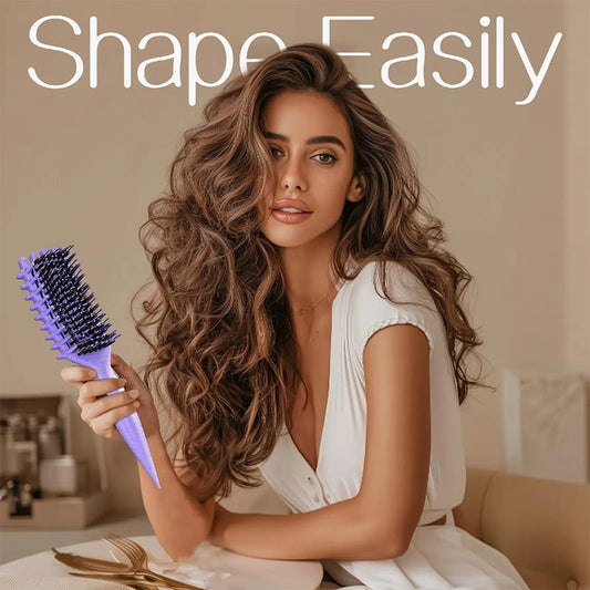 💇‍♀️ 50% DE RÉDUCTION 🌀 Brosse démêlante ventilée pour cheveux bouclés – Souple, antistatique & douce pour le cuir chevelu – Idéale pour les boucles ou les cheveux mouillés – réduit la casse et les frisottis ✨🌸🌿