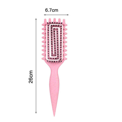 💇‍♀️ 50% DE RÉDUCTION 🌀 Brosse démêlante ventilée pour cheveux bouclés – Souple, antistatique & douce pour le cuir chevelu – Idéale pour les boucles ou les cheveux mouillés – réduit la casse et les frisottis ✨🌸🌿