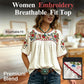 👚 50% DE RÉDUCTION 🌸 Haut femme décontracté ample brodé – Tissu léger & respirant – Détails brodés, parfait pour l’été ou le quotidien – look romantique et confortable ✨🌿☀️