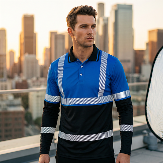 👔 50% DE RÉDUCTION ⏰ Chemise haute visibilité manches longues – Bande réfléchissante & respirante – Idéale pour le chantier, la route ou les travaux extérieurs – sécurité accrue et confort toute la journée 🦺🌙✨